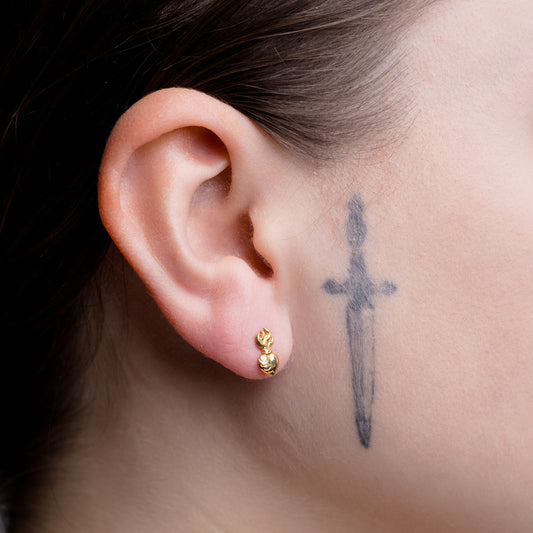 Sacred Heart Stud Earrings