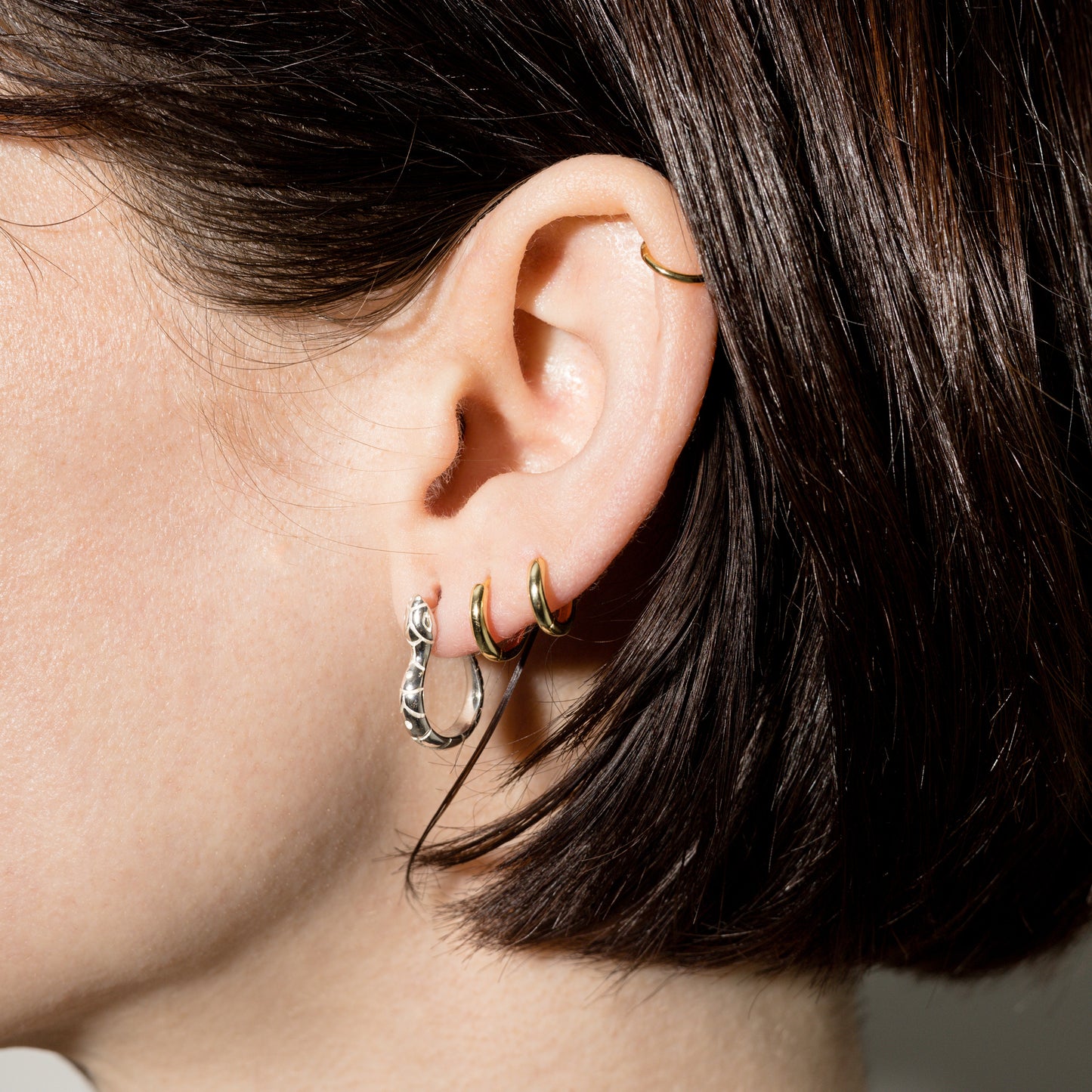 Serpent Hoop Earrings