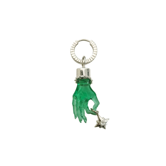 Yvaine Pendant on Radiant Huggie Hoop