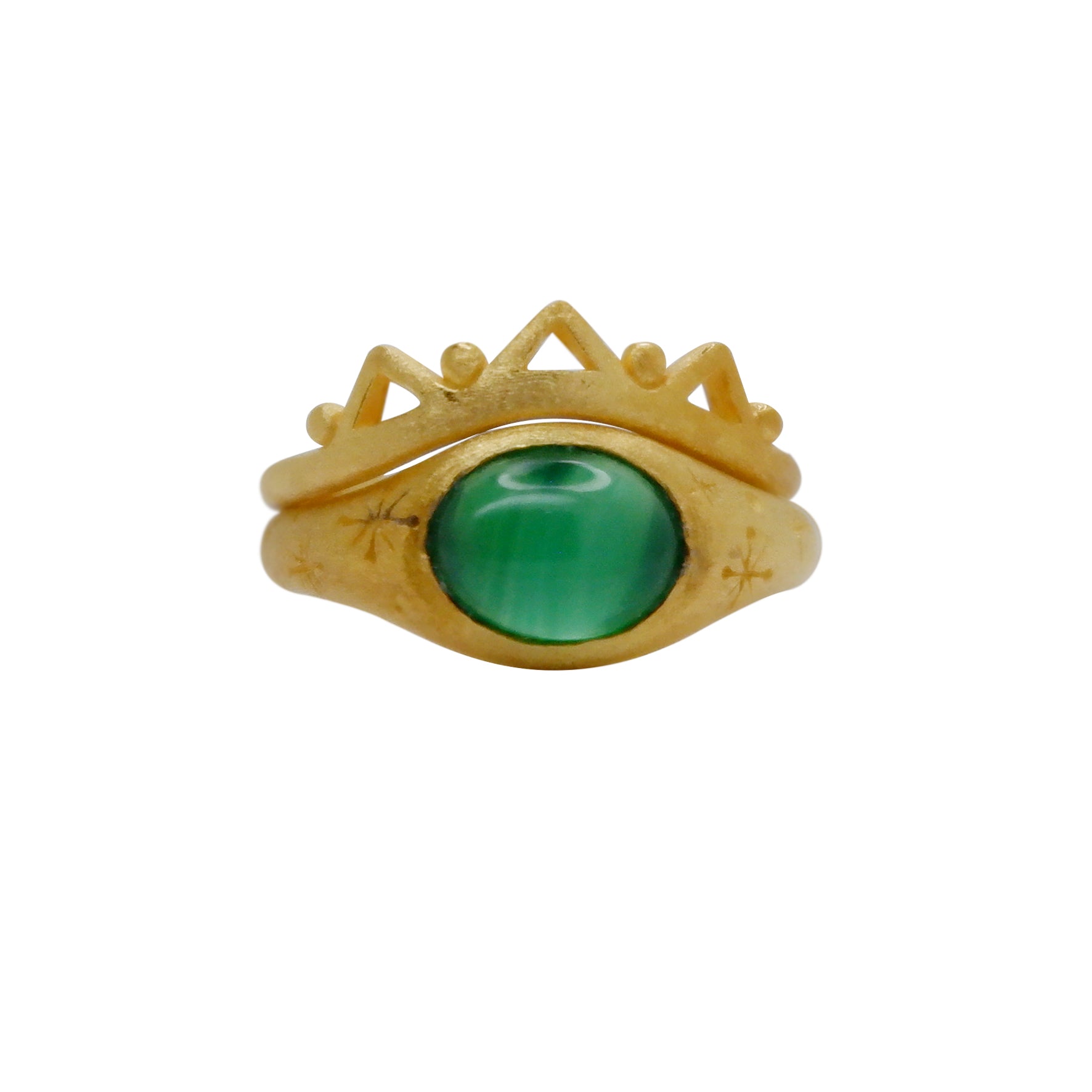 Hunt Of Hounds Helios and Selene Ring stack. Sun and moon combo. Goddess.