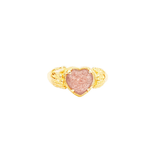 Hunt Of Hounds Adore Ring. Heart shaped gem held in two hands