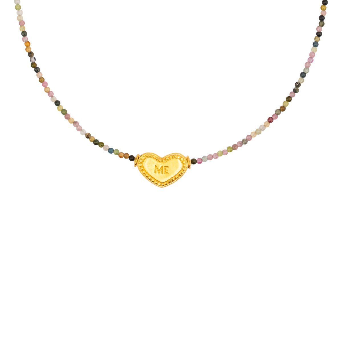 Hunt Of Hounds Candy Heart Combination Necklace with Tourmalines