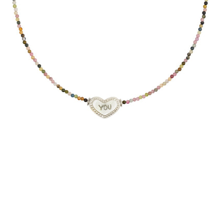 Hunt Of Hounds Candy Heart Combination Necklace with Tourmalines