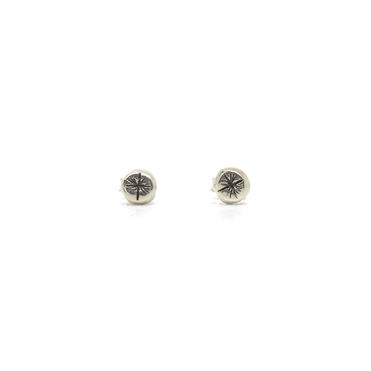 Hunt Of Hounds Starburst Stud Earrings. Tiny rustic stars.